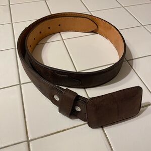 El Corral Western Brown Leather Belt Mens Size 32
